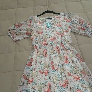 Floral High Low Dress